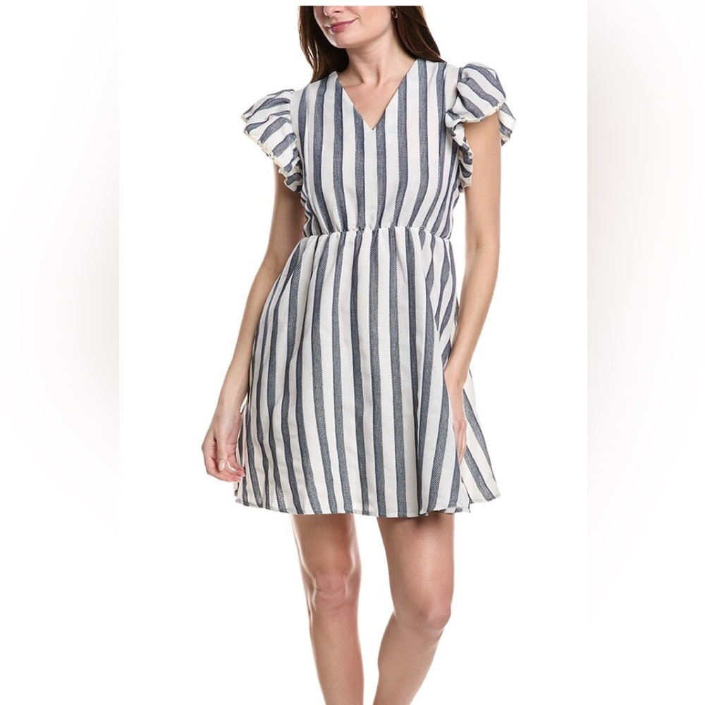 Anna Kay Striped Navy and White Women's Bonny Mini Dress